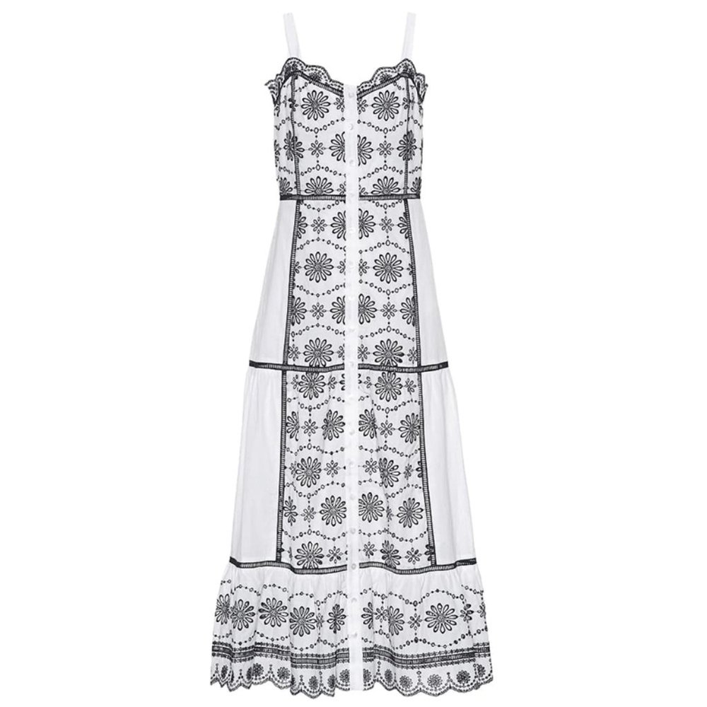 NWT Veronica Beard Sasha Embroidered Midi Dress 2 - Picture 3 of 9